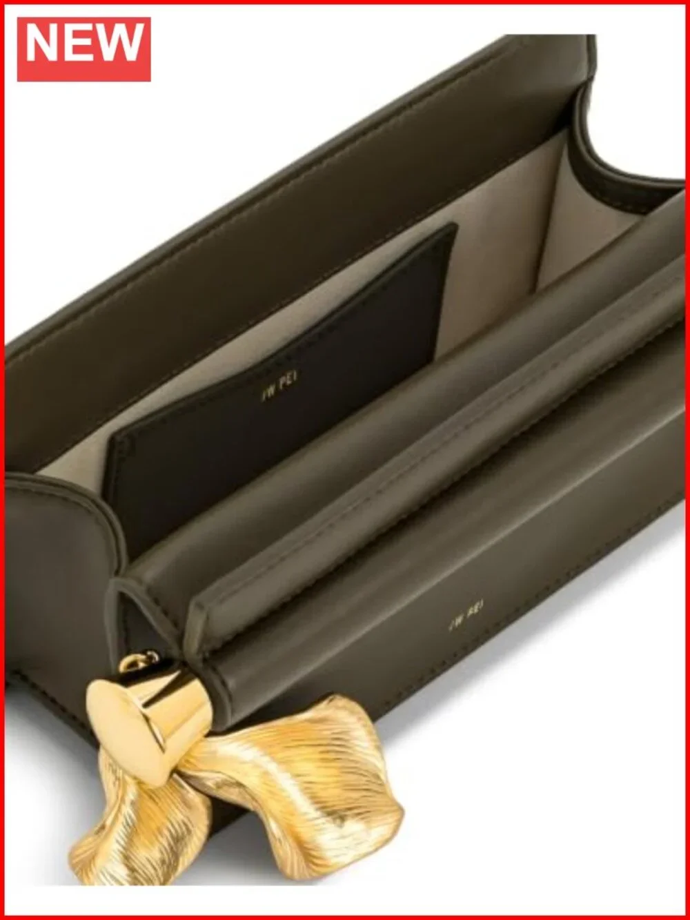 Vegan Leather Metal Pendant Embellished Clutch Evening Bag